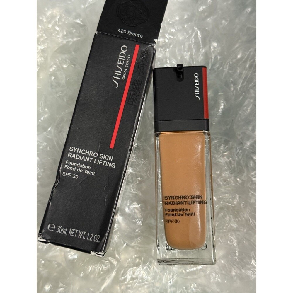 Shiseido Synchro Skin Radiant Lifting Foundation Spf 30 ~ 420 Bronze/BNIB